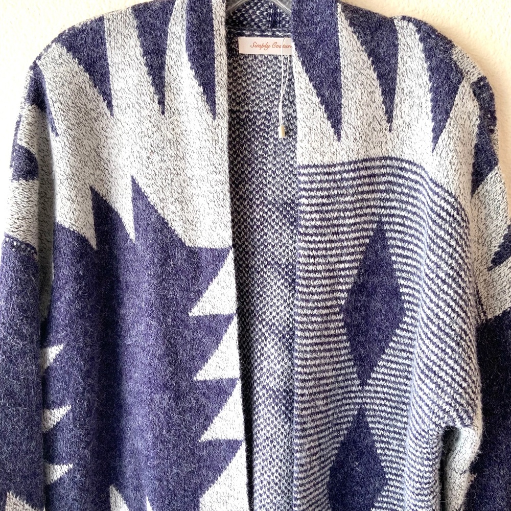 NEW! Southwest Boho Aztec Sweater Cardigan Size XL